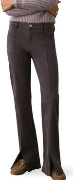MANGO TEEN Slit Hem Mid Rise Flare Jeans