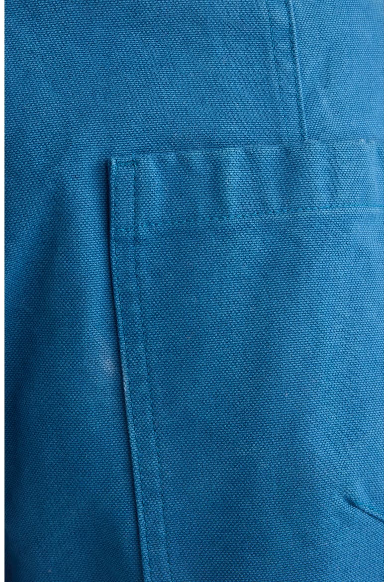 Oragnic Cotton Canvas Crop Pants, Alternate, color, OPAL BLUE