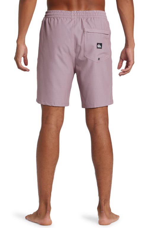 Quiksilver Heather Taxer Amphibian Water Repellent Board Shorts In Grape Shake