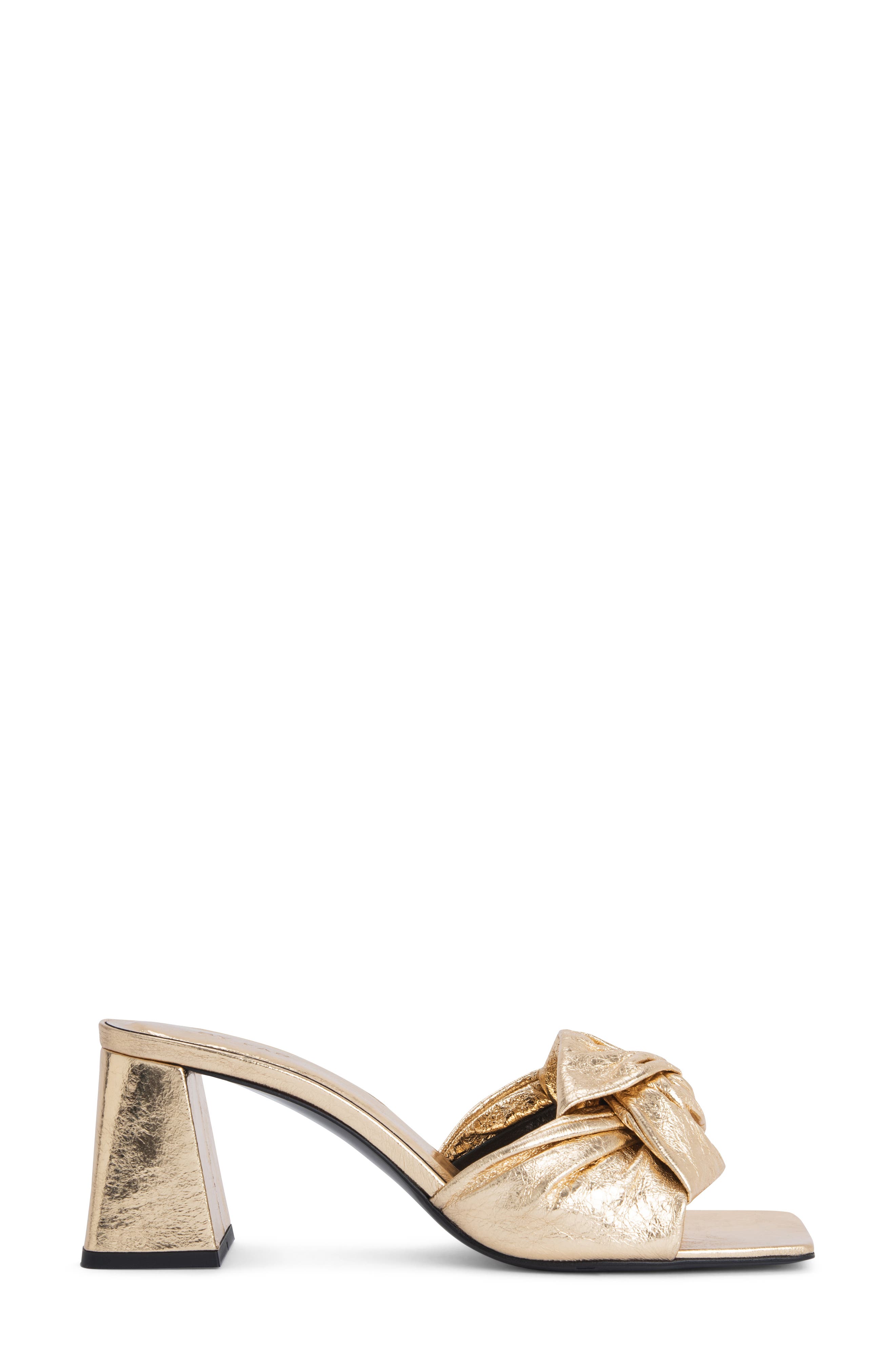 By Far Lamar Metallic Square Toe Sandal, Alternate, color, 