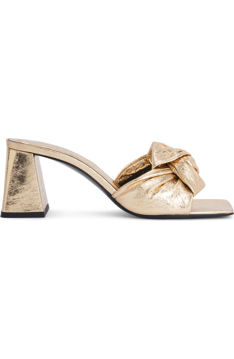 By Far Lamar Metallic Square Toe Sandal, Alternate, color,