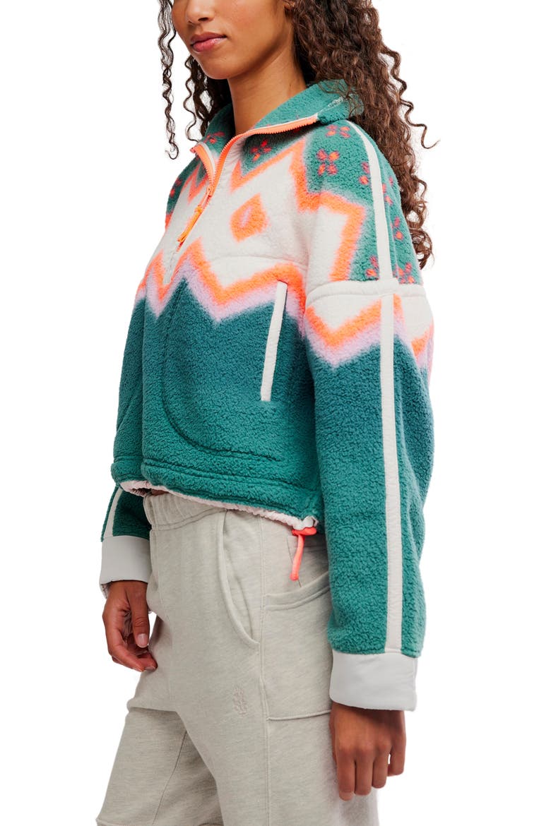 FP Movement Mountain High Quarter Zip Top, Alternate, color, SOFT GLOW GREEN GLOW