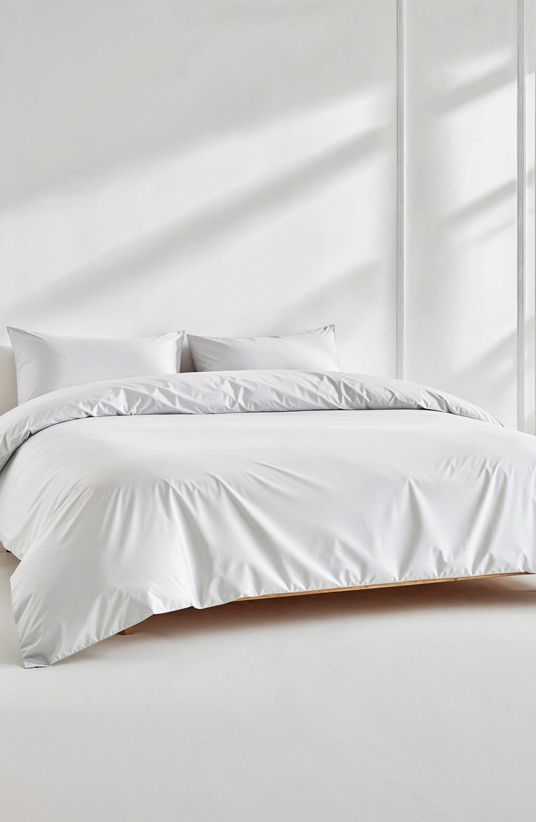 Italic Luxe Australian Sateen Duvet Cover, Alternate, color, White