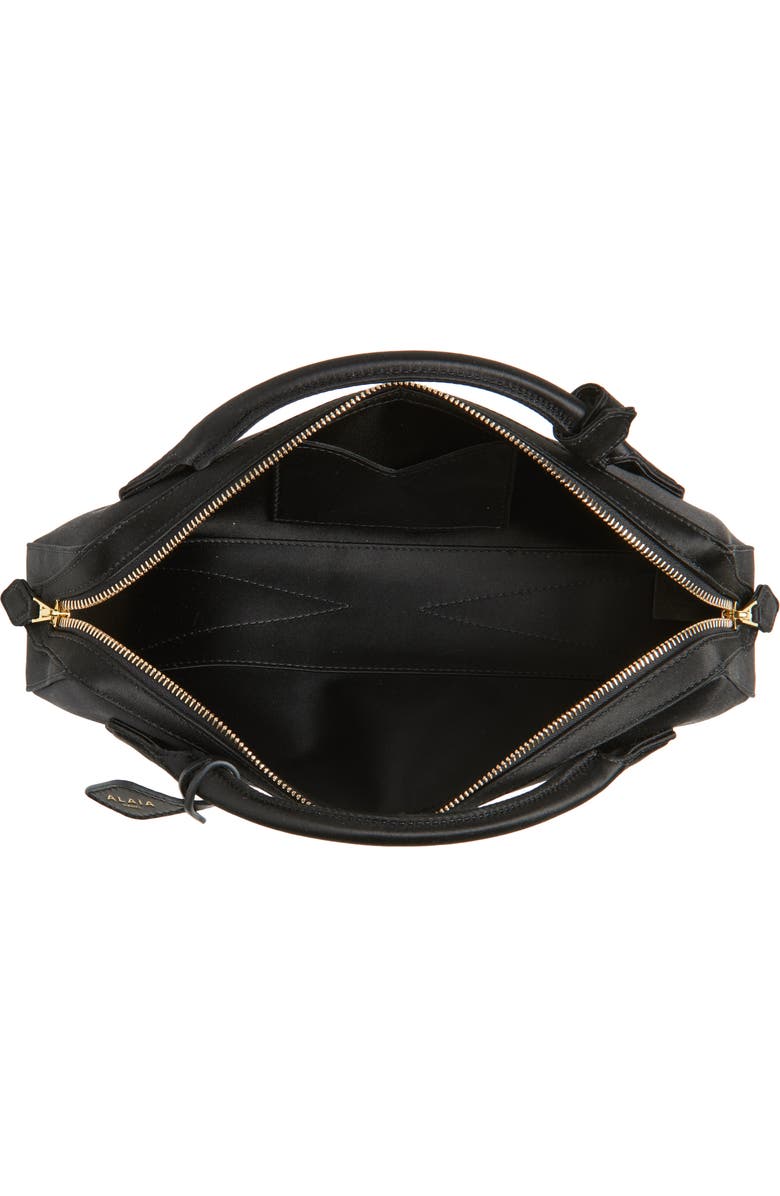 Alaïa Le Teckel Silk Handbag, Alternate, color, Noir