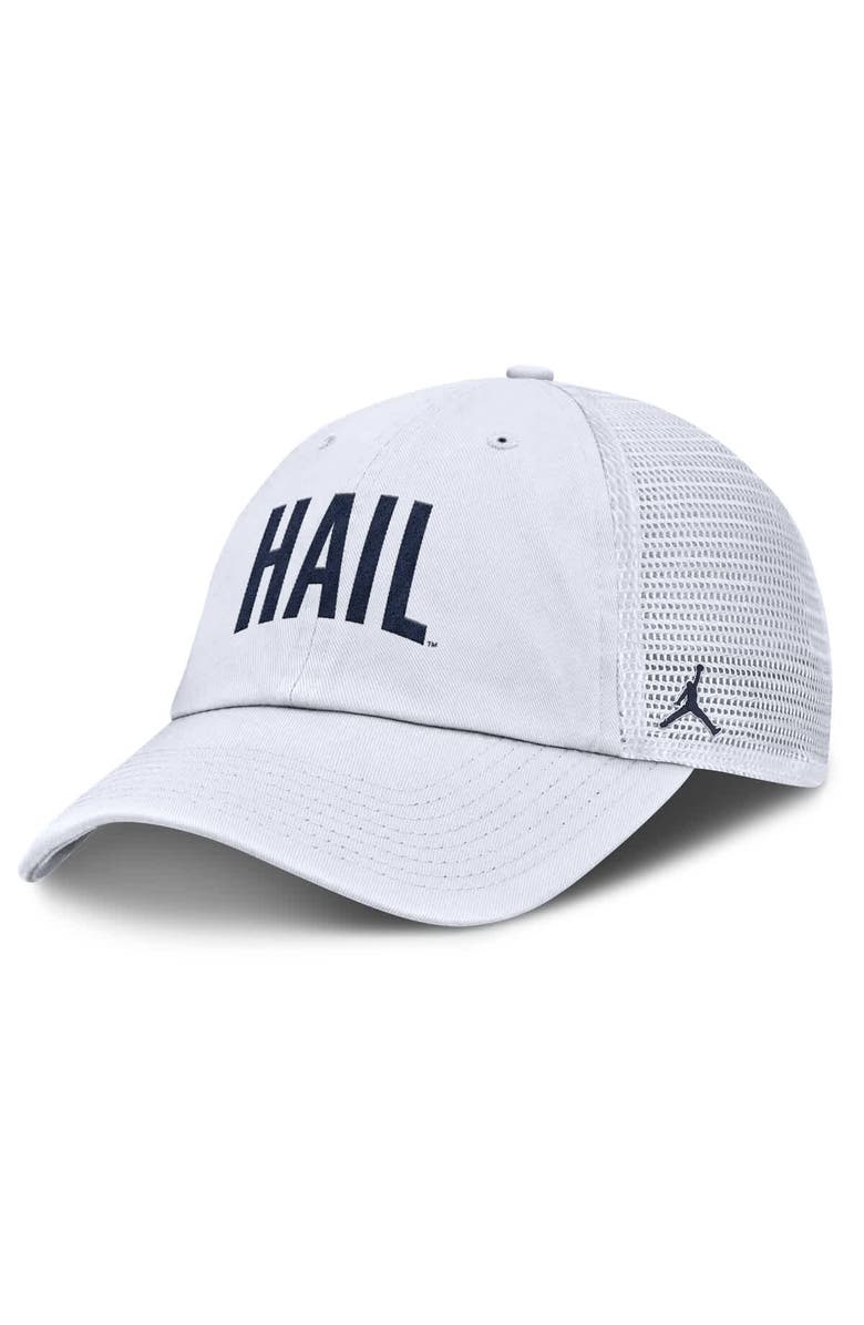 Jordan Brand Men's Jordan Brand White Michigan Wolverines Club Campus Trucker Adjustable Hat, Main, color, White