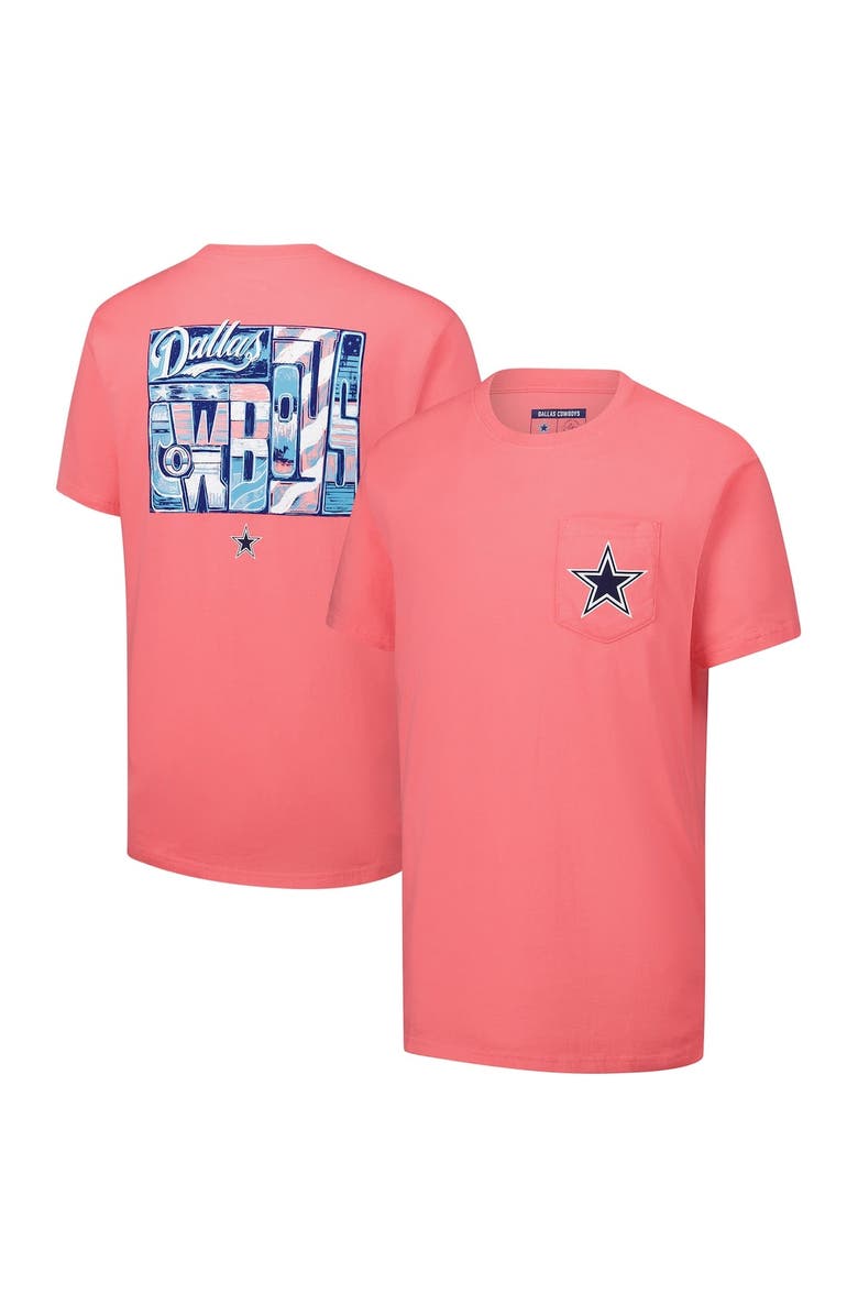 LAUREN JAMES Women's Lauren James Coral Dallas Cowboys Folksy Americana T-Shirt, Main, color, Coral