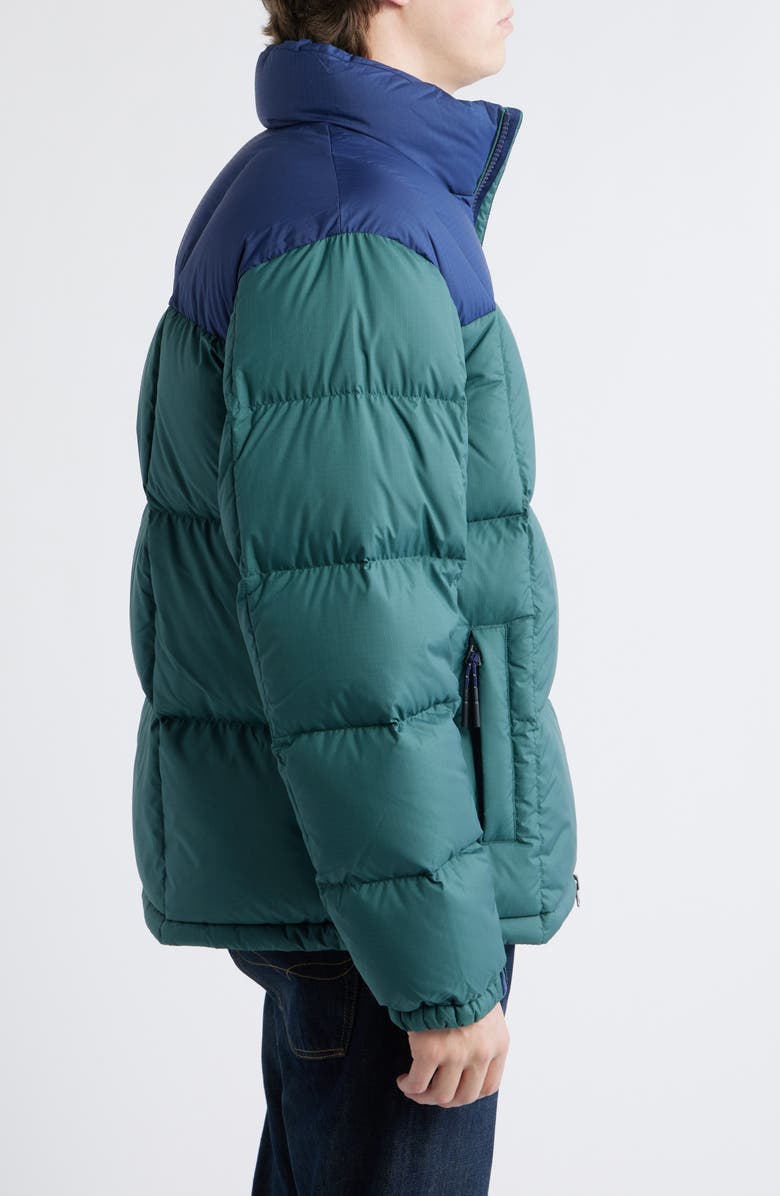 Polo Ralph Lauren The Gorham Down Jacket with Removable Hood, Alternate, color, Newport Navy/ Charter Green