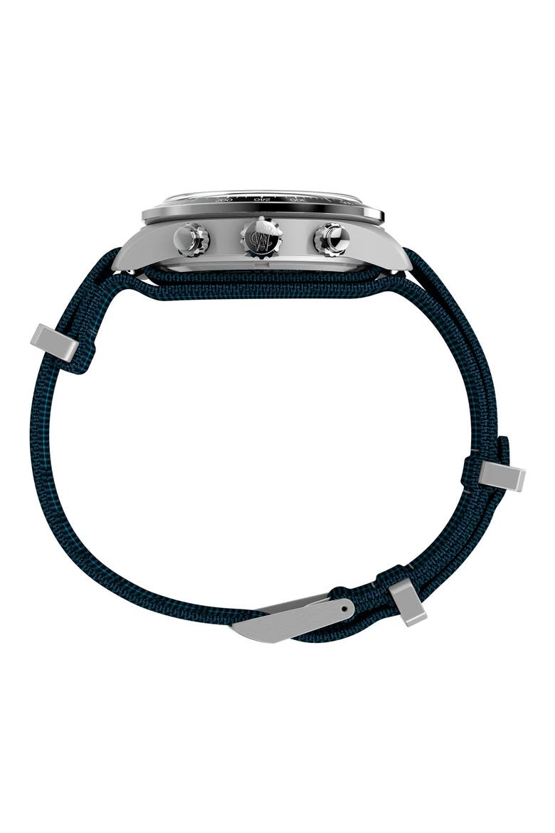 Waterbury Heritage Chronograph Webbing Strap Watch, 39mm, Alternate, color, BLUE