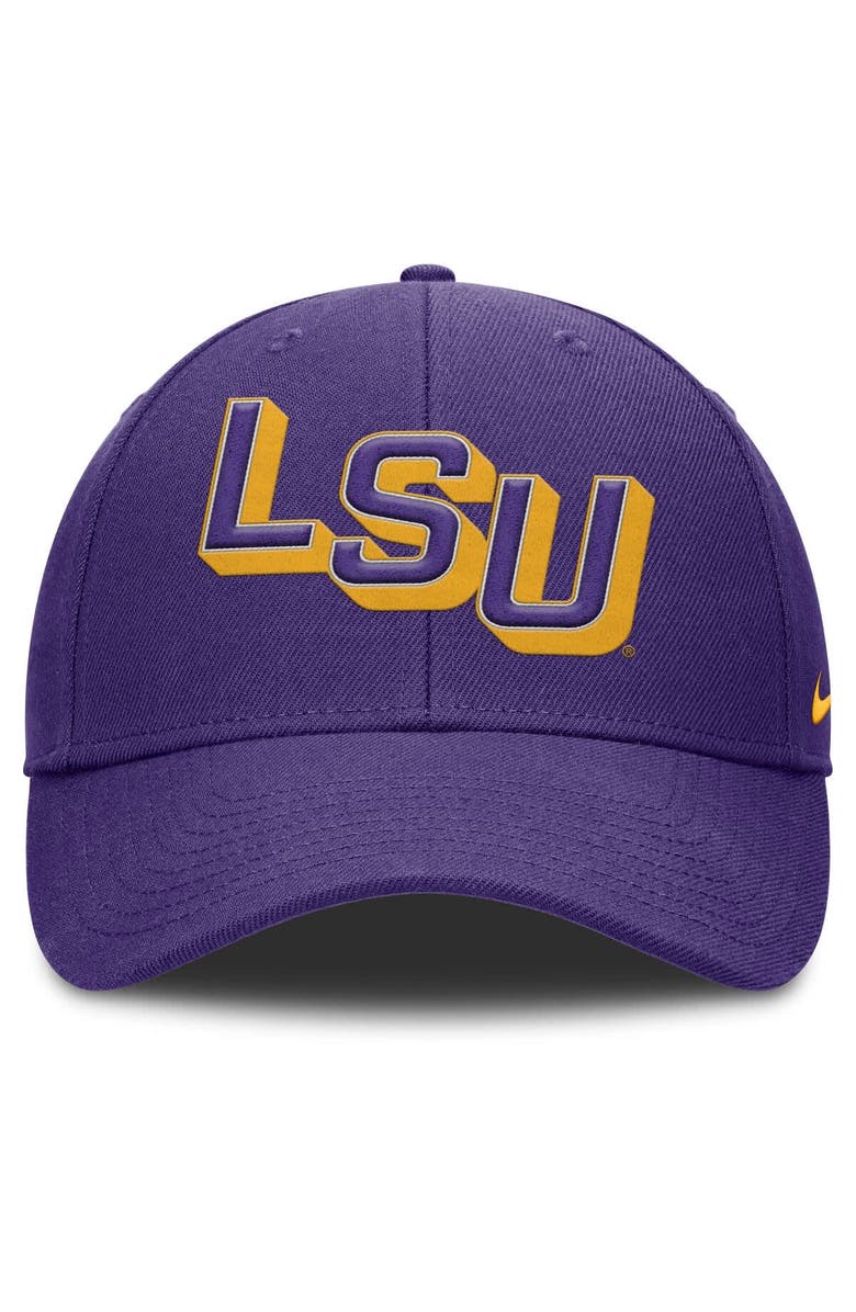 Nike Men's Nike Purple LSU Tigers Slanted Primetime Rise Performance Adjustable Hat, Alternate, color, Purple
