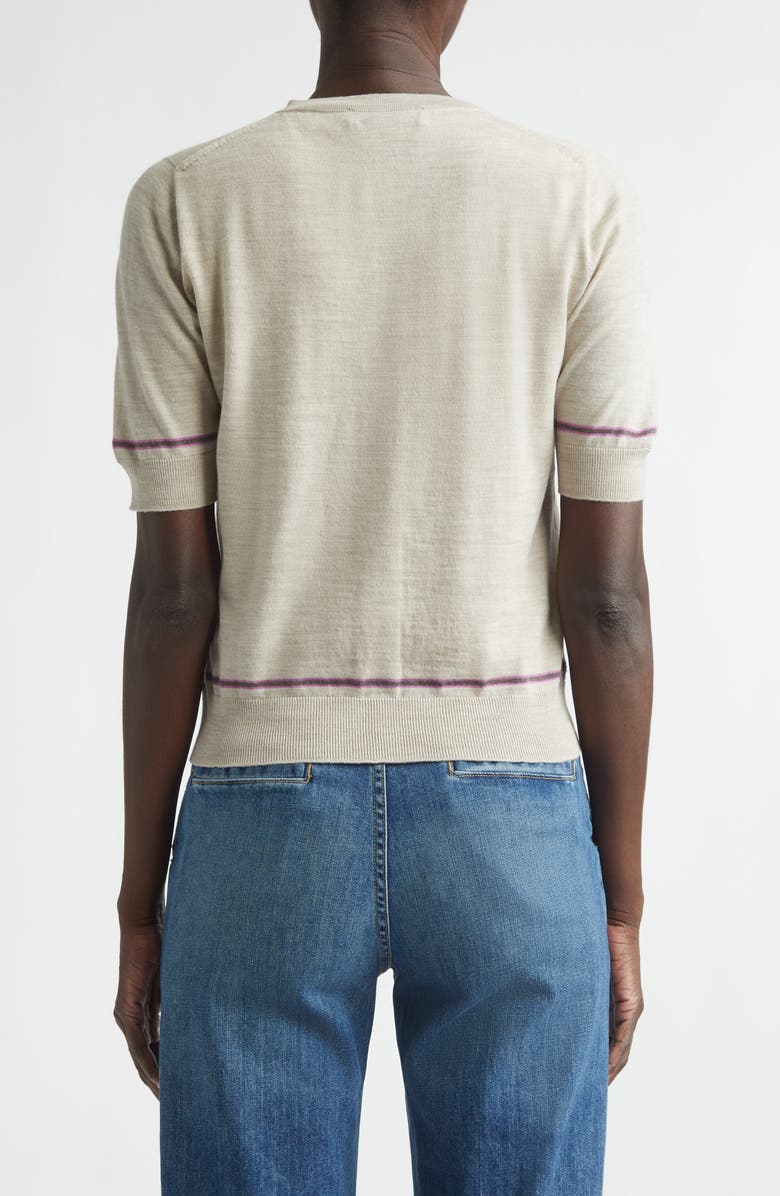 Johnstons of Elgin Brae Sleeveless Merino Wool & Cashmere Sweater, Alternate, color, Natural Colourway