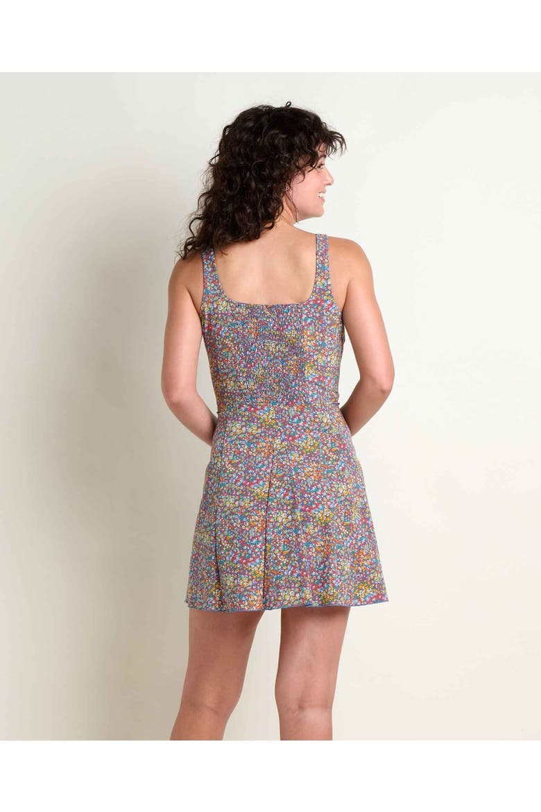 Sunkissed Tank Godet Dress, Alternate, color, Pacific Blue Print