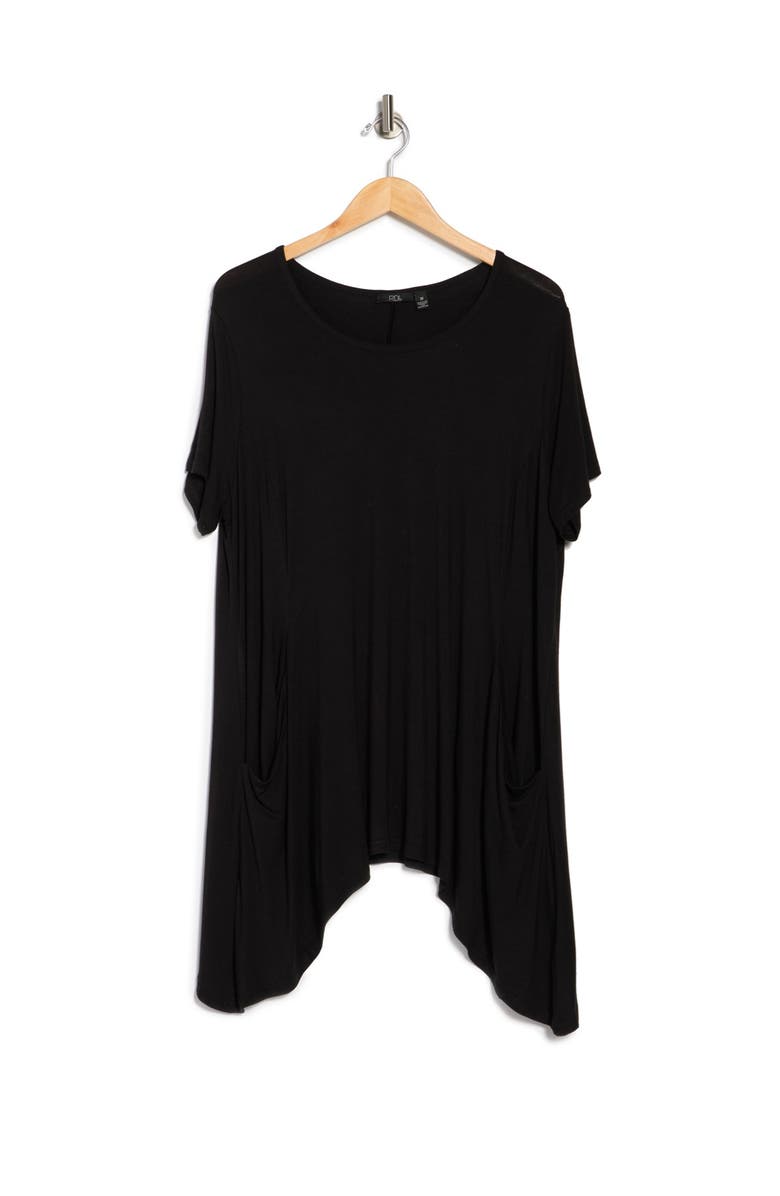 RDI Short Sleeve Shark Bite Slouch Top, Alternate, color, 