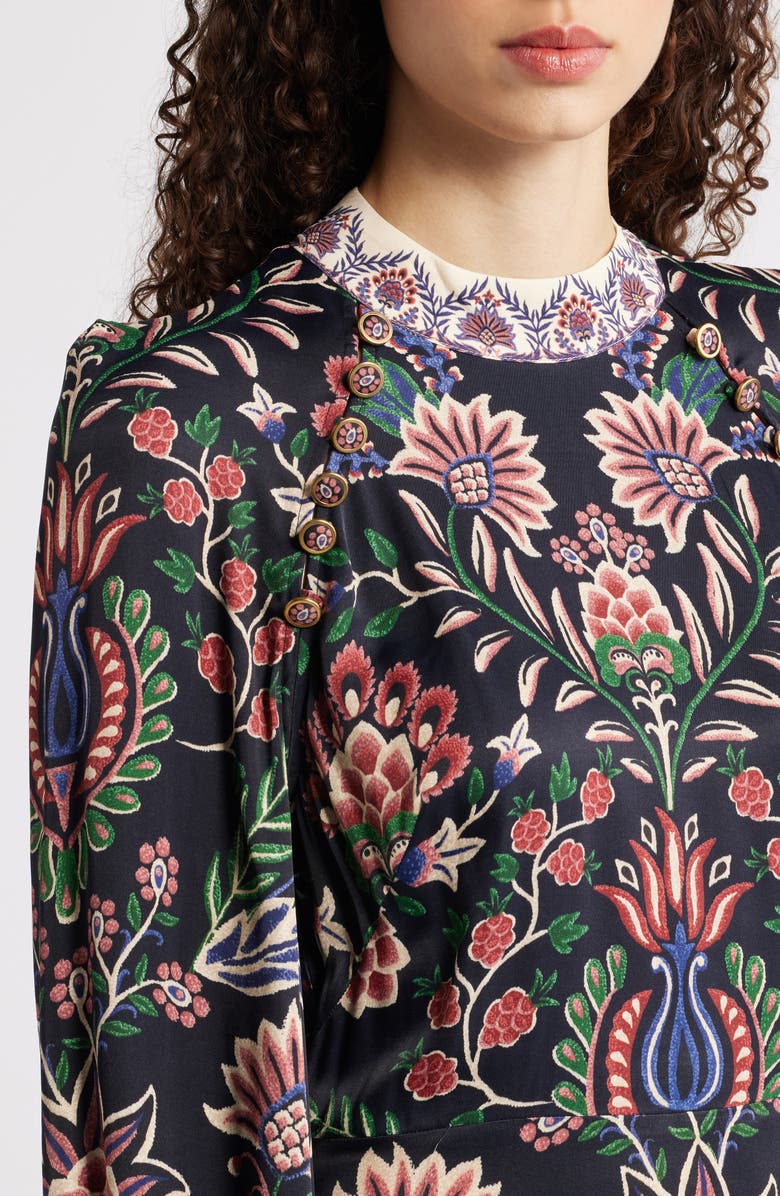 FARM Rio Marvelous Garden Minidress, Alternate, color, Black