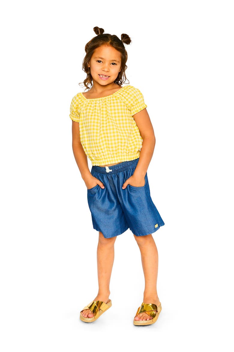 Relaxed Fit Chambray Bermudas, Alternate, color, Bleu Chambray