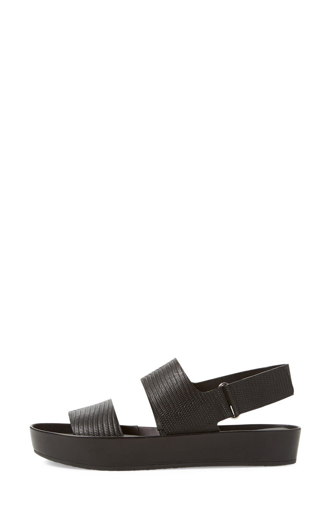 'Marett' Platform Leather Sandal, Alternate, color, BLACK LEATHER