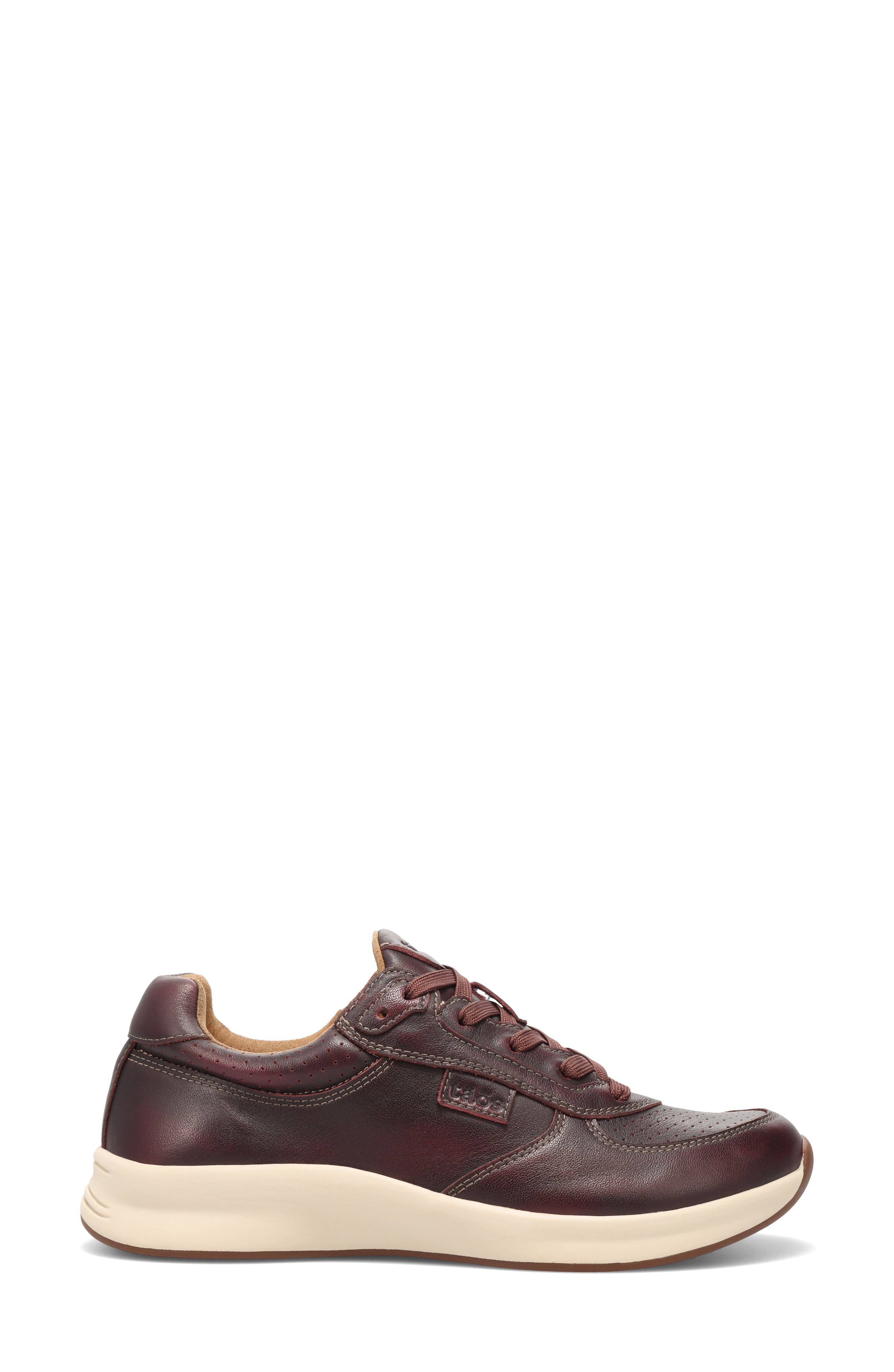 Delta Leather Sneaker, Alternate, color, MERLOT