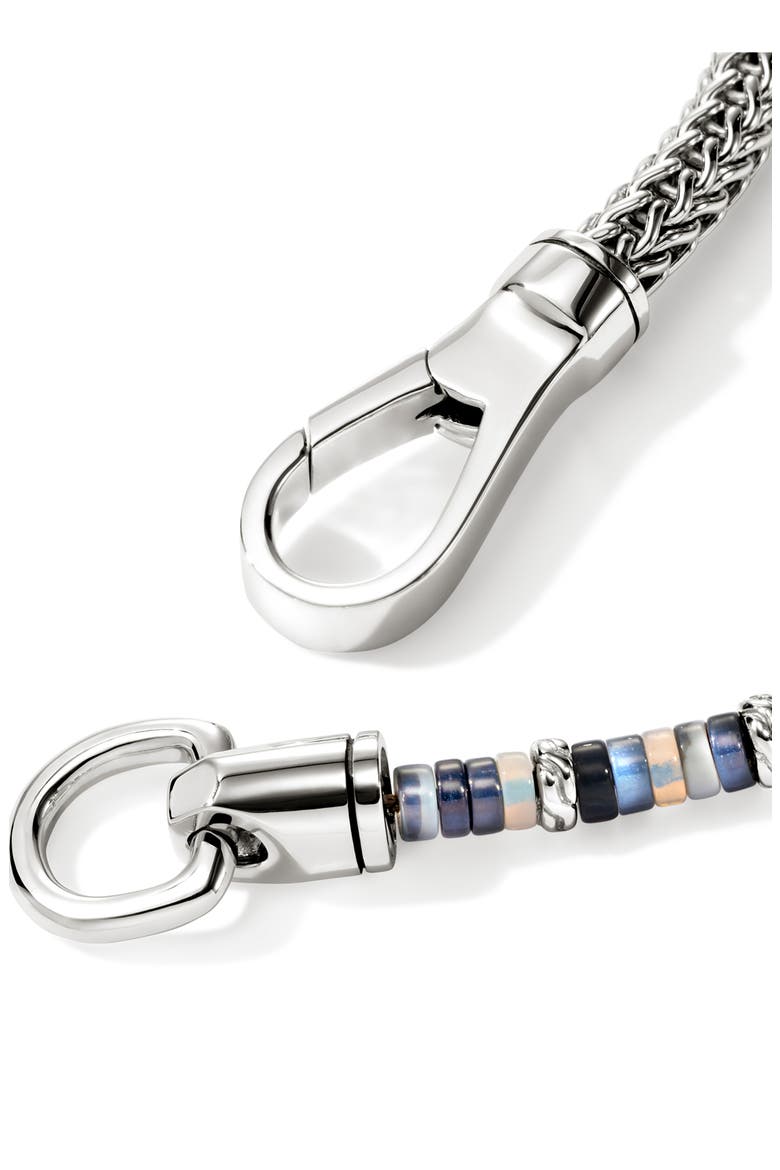 Men's Heishi & Chain Bracelet, Alternate, color, SILVER