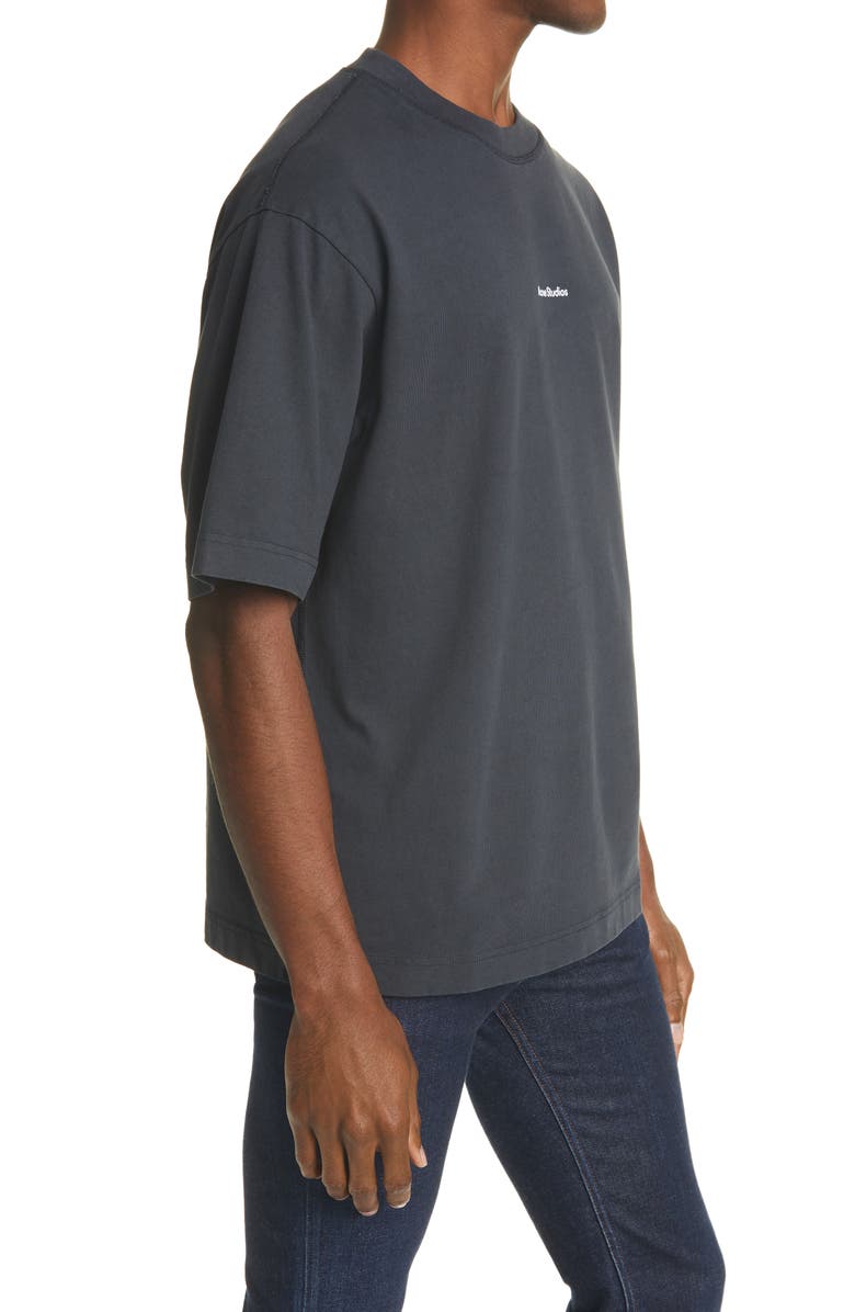 Acne Studios Extorr Stamp Logo Organic Cotton T-Shirt, Alternate, color, 
