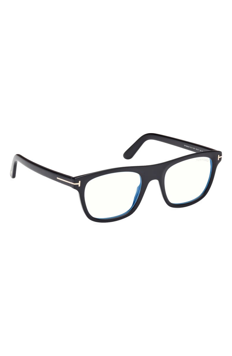 TOM FORD 52mm Square Blue Light Blocking Glasses, Alternate, color, 