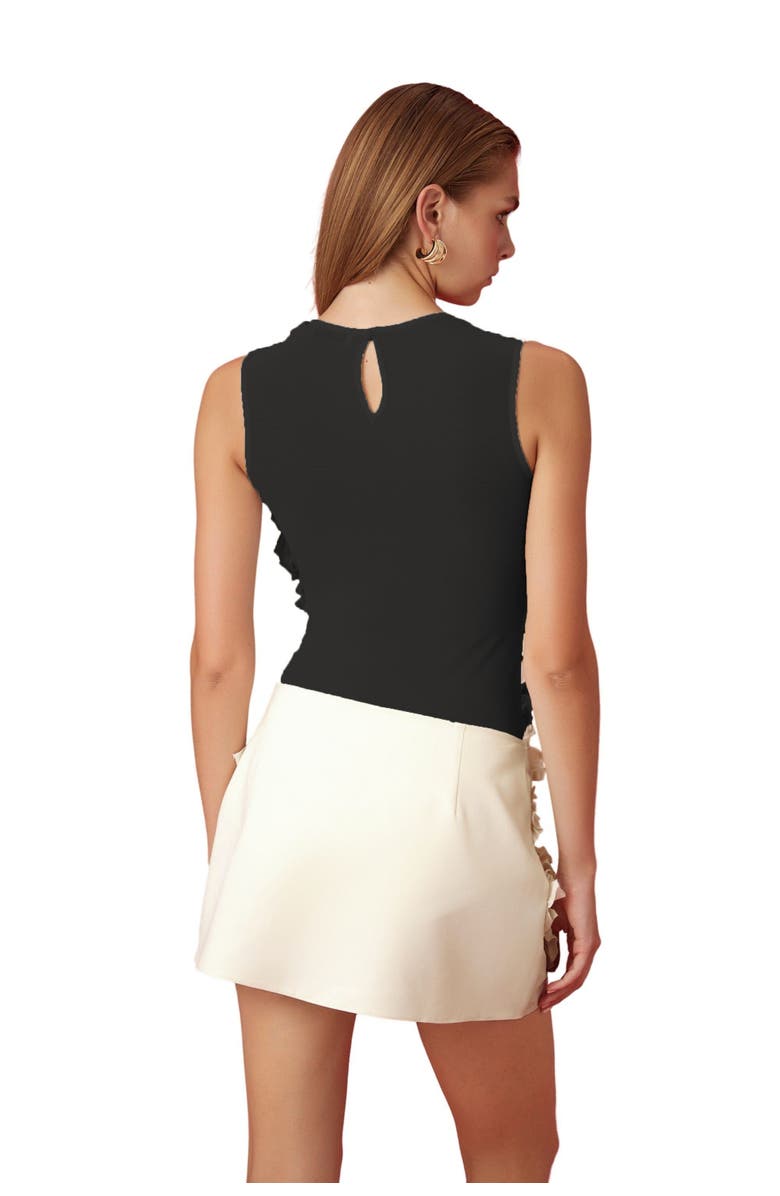 Nocturne Tulle Body with Ruffle Detail, Alternate, color, 