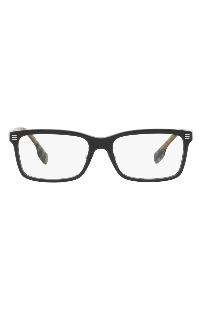 Burberry Foster 54mm Rectangular Optical Glasses, Main, color, Black