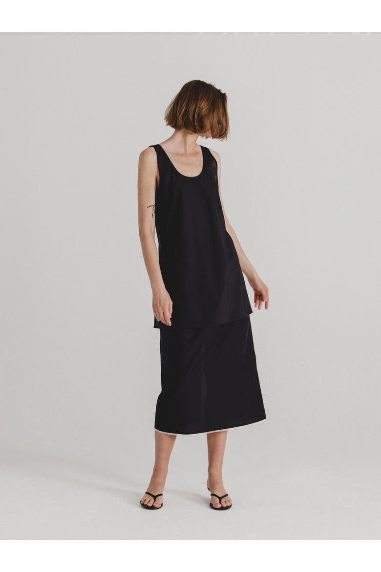 Silk Cotton TankTop, Alternate, color, Black