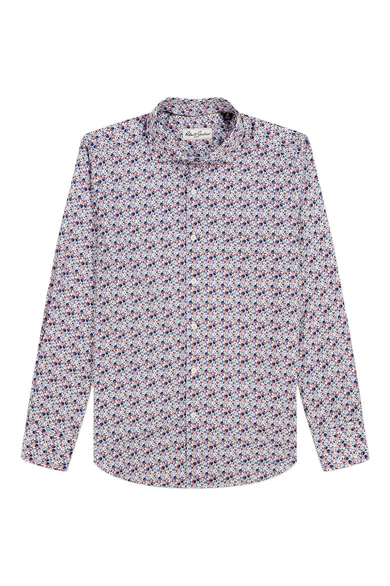 Mackney Floral Cotton Button-Up Shirt, Alternate, color, MULTI