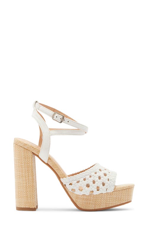 Top Guy Shoes Eleanor Platform Sandal In Ivory Suede