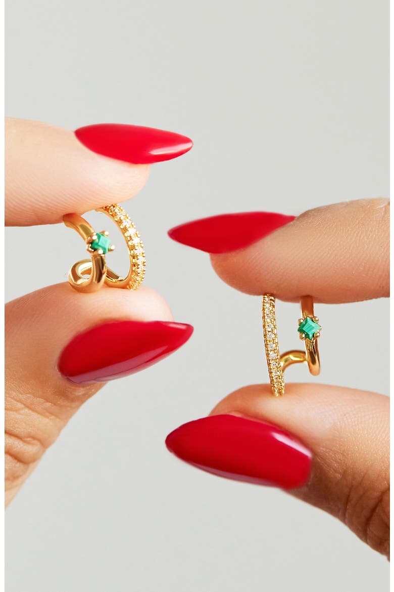 Double Hoop Earrings - Percy, Alternate, color, Gold