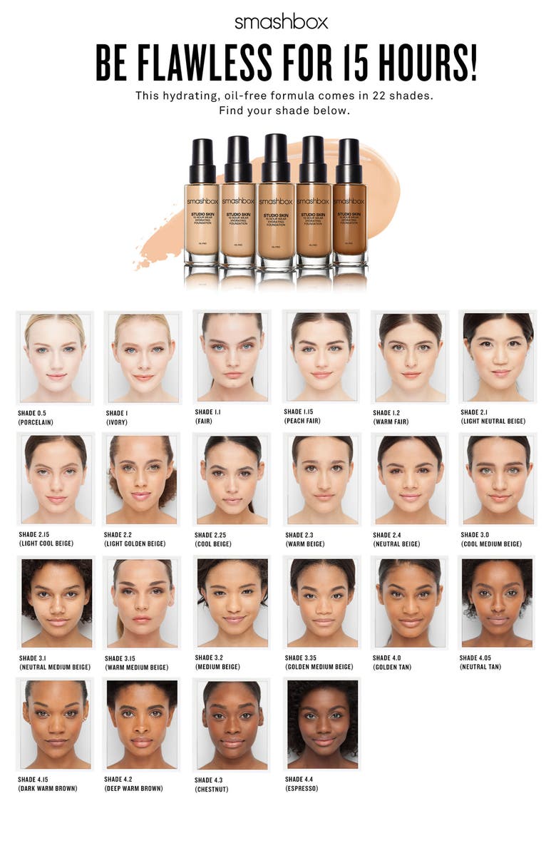Smashbox Studio Skin 15 Hour Wear Hydrating Foundation, Main, color, 