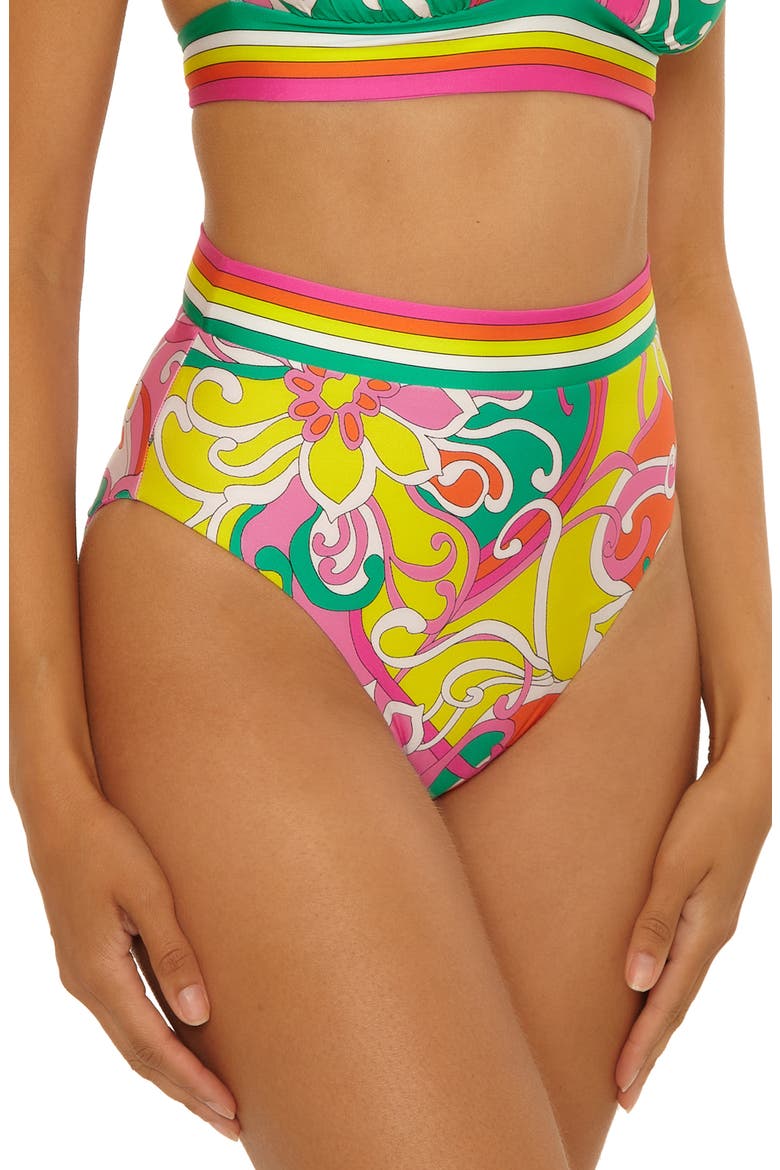 Elara Reversible High Waist Bikini Bottoms, Alternate, color, MULTI
