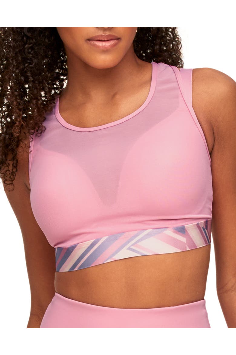 Micah High-Impact Sports Bra, Main, color, Stripe pink