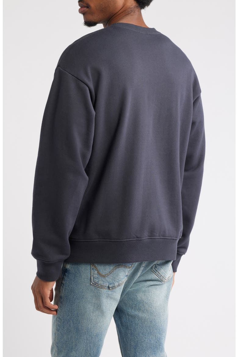College Graphic Sweatshirt, Alternate, color, CHARCOAL