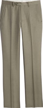 Santorelli Roma Flat Front Loro Piana Wool Serge Dress Pants
