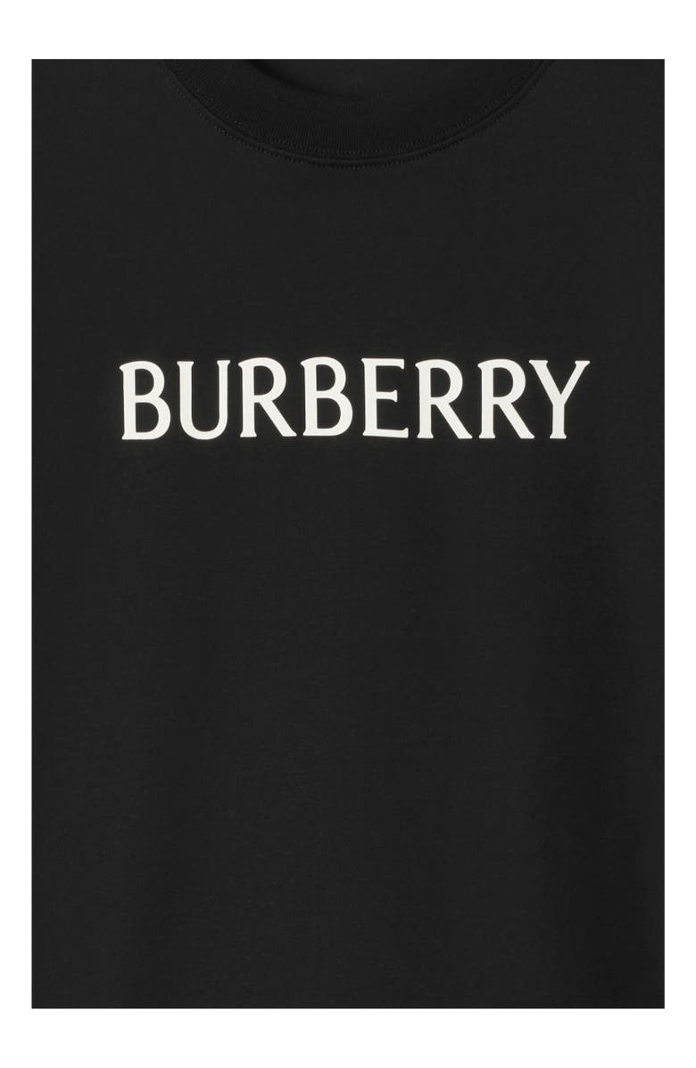 Burberry Logo Cotton T-shirt, Alternate, color, Black