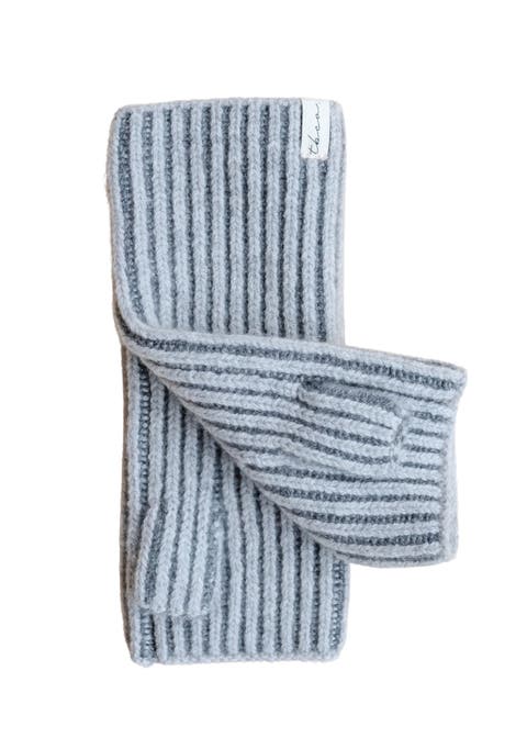 Cashmere & Merino Ribbed Two-Tone Wrist Warmers