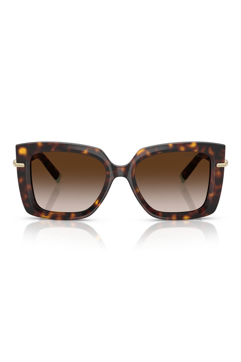 53mm Gradient Butterfly Sunglasses, Main, color, HAVANA / BROWN GRADIENT