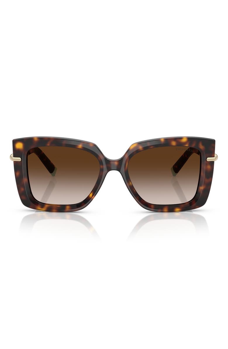 Tiffany & Co. 53mm Gradient Butterfly Sunglasses, Main, color, Havana / Brown Gradient
