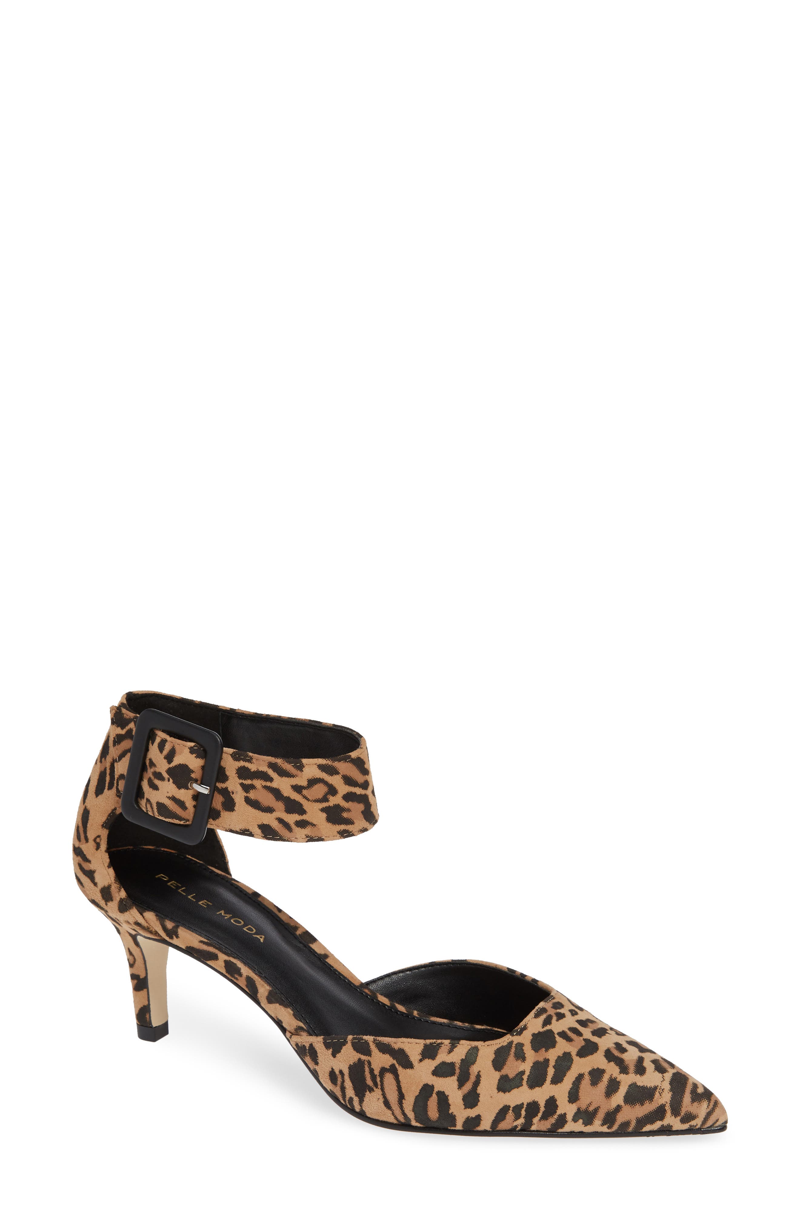 Kenley Ankle Strap Pump, Main, color, LEOPARD PRINT SUEDE