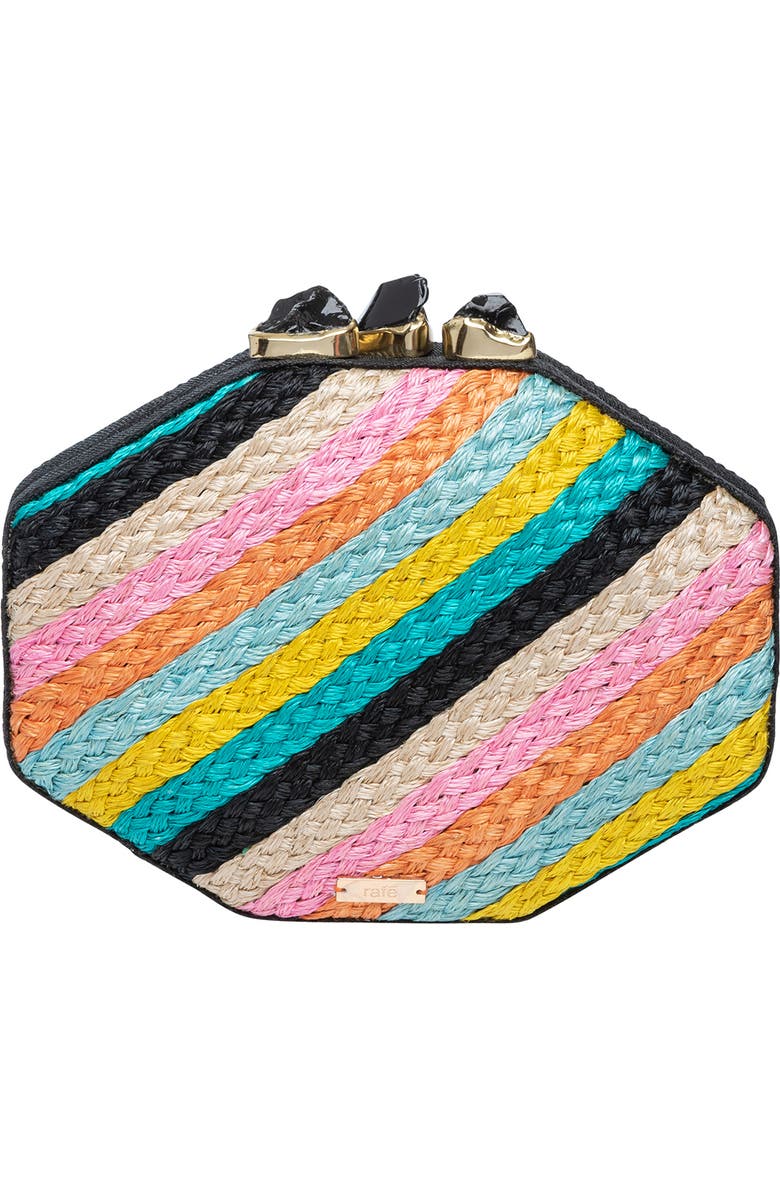 Rafe New York Sofia Octagon Clutch, Alternate, color, Multi