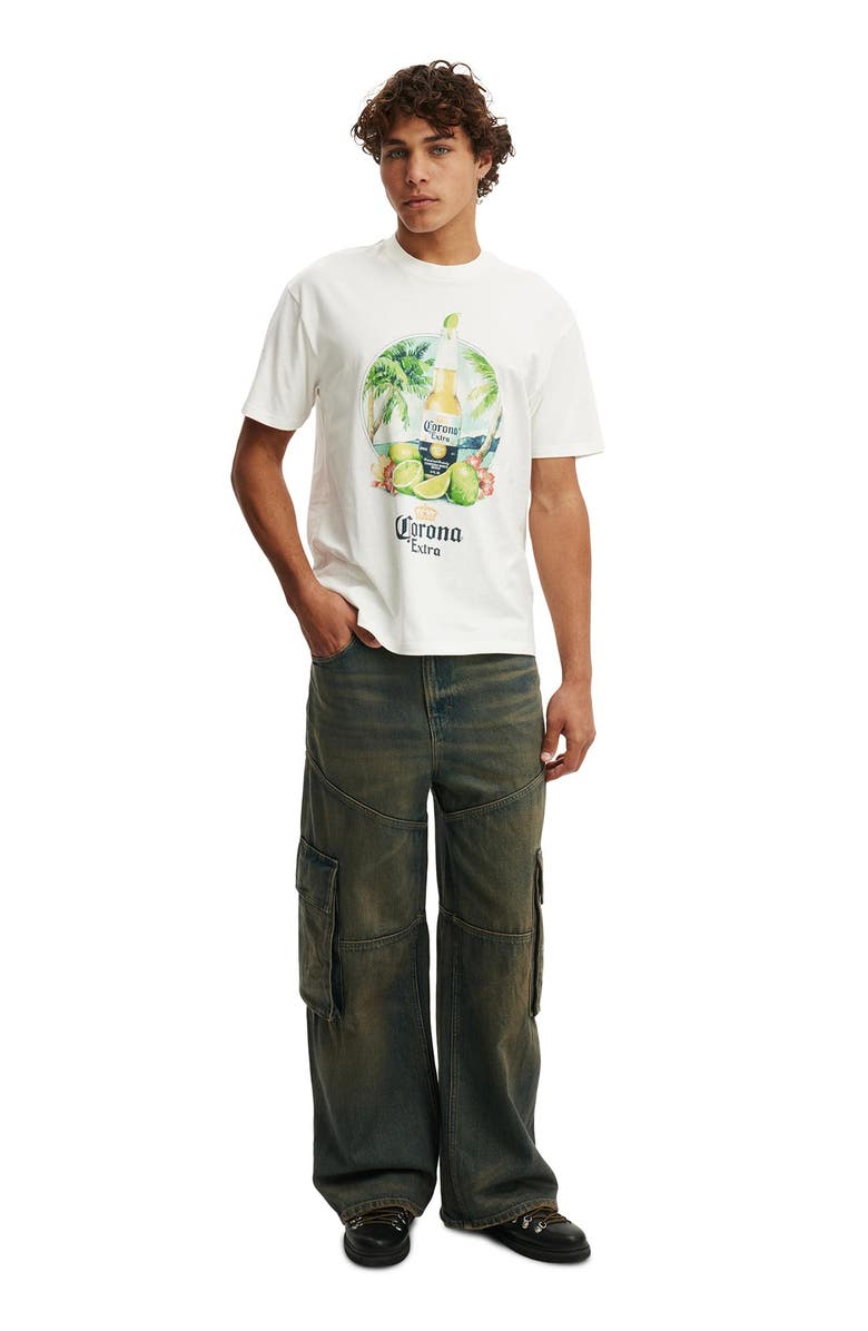 Cotton On Men's Loose Fit License T-Shirt, Alternate, color, Lcn Con Vintage White