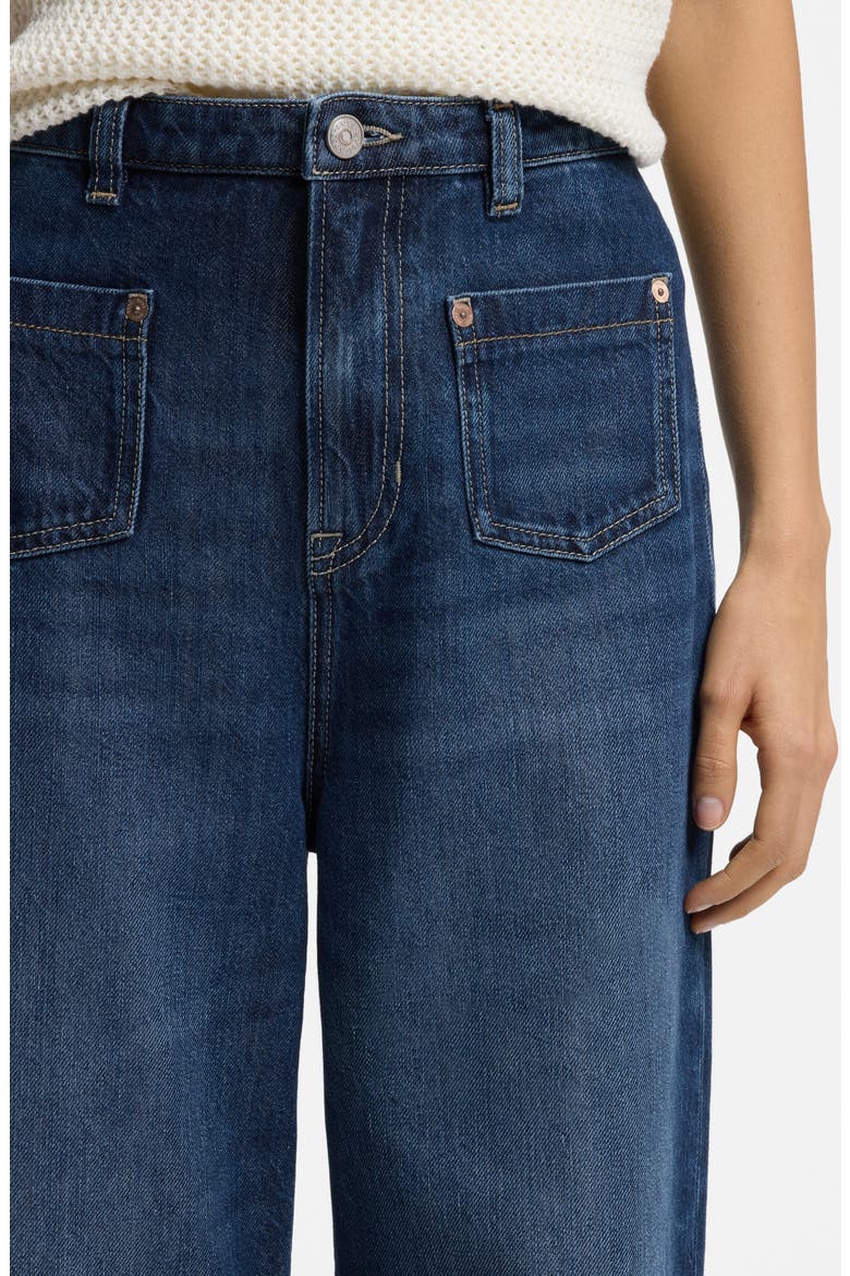 Marlene High Waist Wide Leg Flare Jeans, Alternate, color, DARK BLUE
