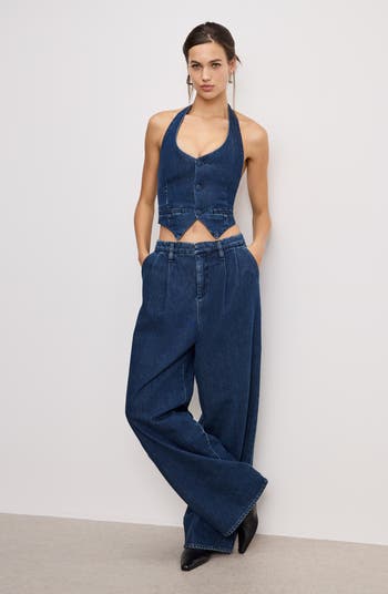 Denim Halter Vest