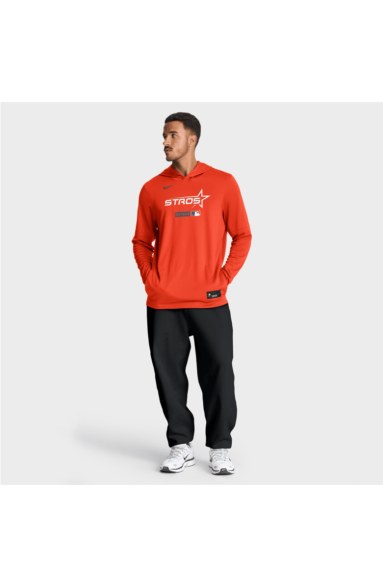 Nike Men's Nike Orange Houston Astros City Connect Dri-FIT Long Sleeve Hooded T-Shirt, Alternate, color, Orange