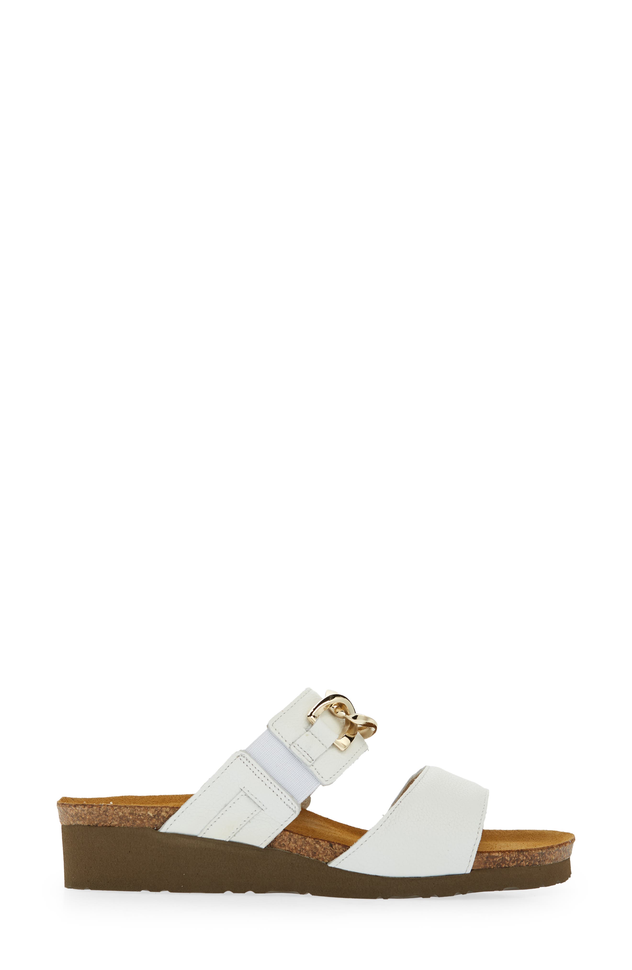 Naot Victoria Wedge Slide Sandal, Alternate, color, Soft White Leather