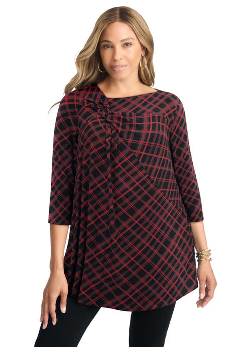 Twist-Front Trapeze Tunic (Plus Available)