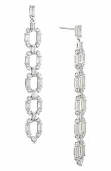 Nadri Gwen Cubic Zirconia Chain Drop Earrings