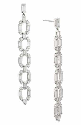 Nadri Gwen Cubic Zirconia Chain Drop Earrings