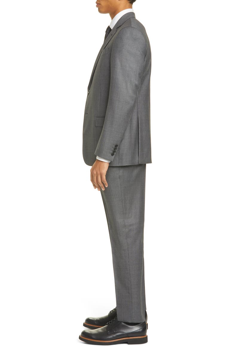 G Line Trim Fit Solid Wool Suit, Alternate, color, MID GREY