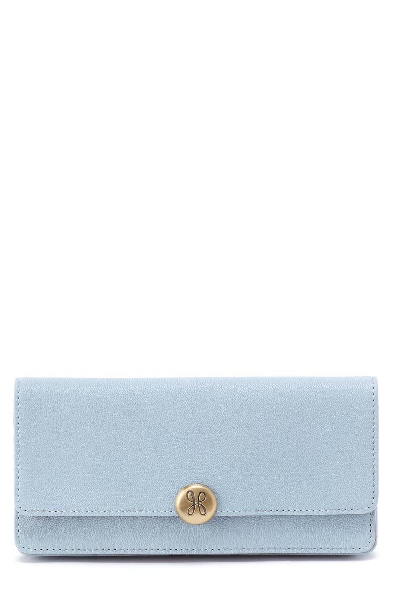 Large Hutton Leather Continental Wallet, Main, color, DUSTED SKY